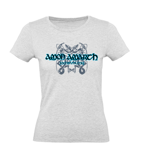 AMON AMARTH - Jomsviking Iconic - šedé dámske tričko