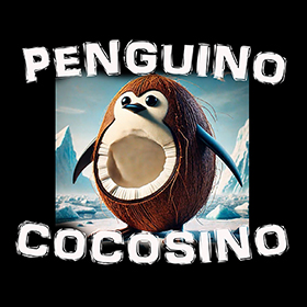 Fotonášivka PENQUINO COCOSINO - Italian Brainrot Black Poster