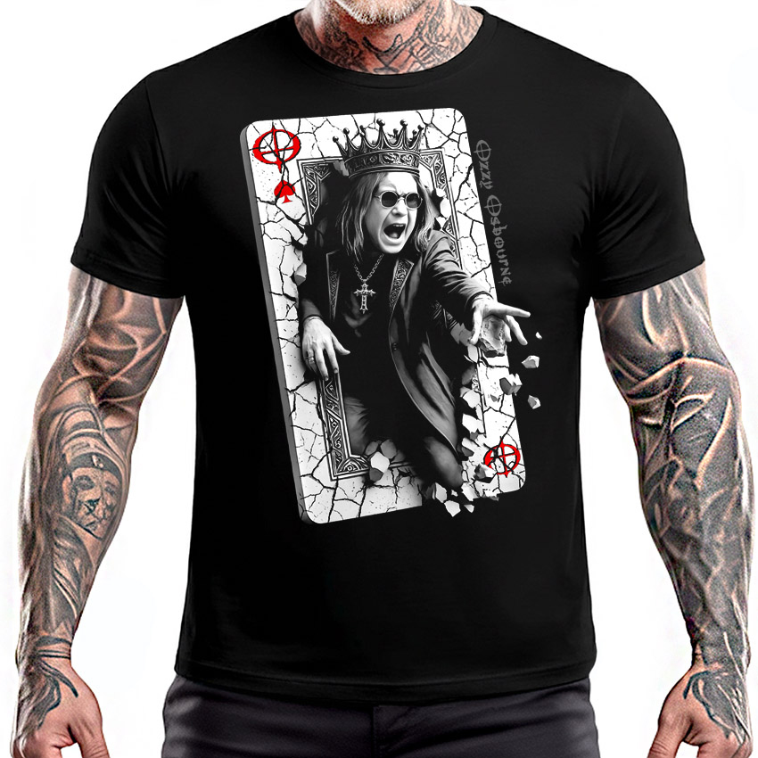 OZZY OSBOURNE - Ace King Poster - čierne detské tričko