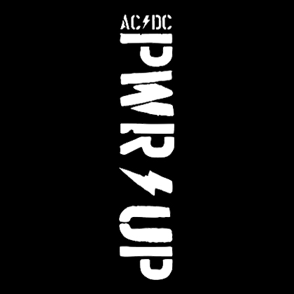 Fotonášivka ACDC - Power Up Slogan Black na výšku
