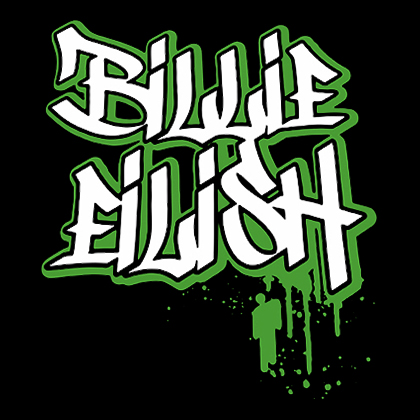 Fotonášivka BILLIE EILISH - Painted Graffiti Logo