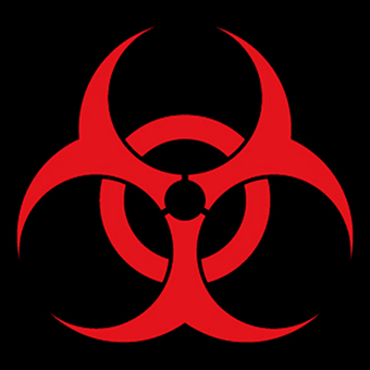 Fotonášivka BIOHAZARD - Red Sign
