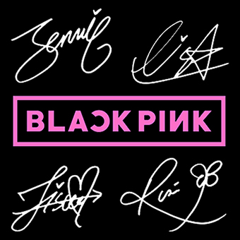 Fotonášivka BLACKPINK - Logo & Signature