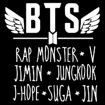 Fotonášivka BTS - BANGTAN BOYS - Logo And Names