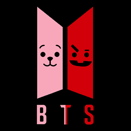 Fotonášivka BTS - Emoji BT21 Logo COLOUR