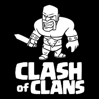 Fotonášivka CLASH OF CLANS - Barbarian Logo