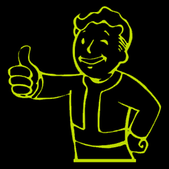 Fotonášivka FALLOUT - Vault Boy Green Neon