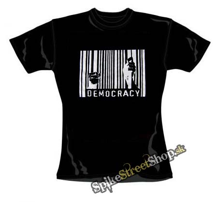 DEMOCRACY - čierne dievčenské tričko
