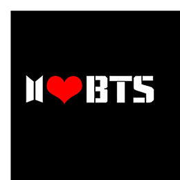 Fotonášivka I LOVE BTS - Logo
