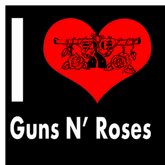 Fotonášivka I LOVE GUNS N ROSES 2