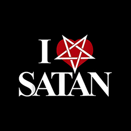 Fotonášivka I LOVE SATAN - Pentagram Heart