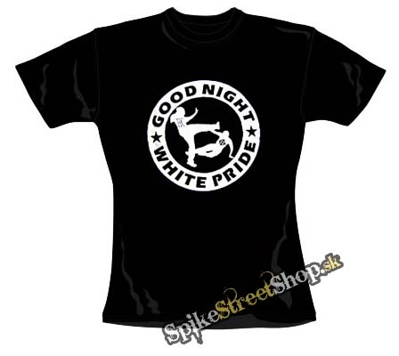 GOOD NIGHT WHITE PRIDE - čierne dievčenské tričko