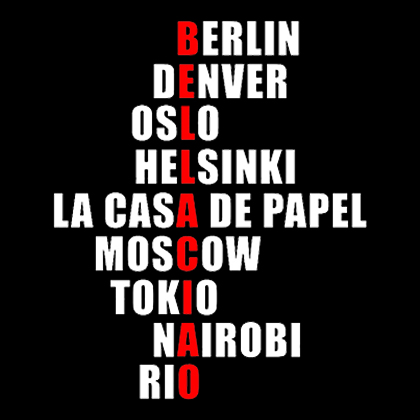 Fotonášivka LA CASA DE PAPEL - Bella Ciao Names