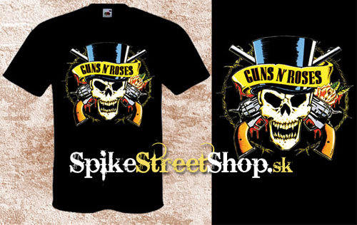 GUNS N ROSES - Skull - čierne pánske tričko