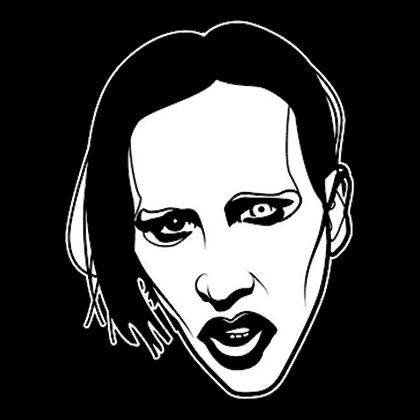 Fotonášivka MARILYN MANSON - Art Drawing Portrait