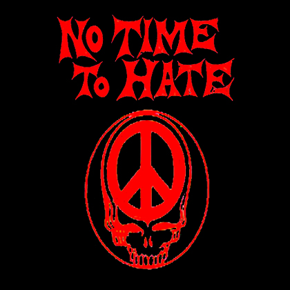Fotonášivka NO TIME TO HATE + PEACE SKULL