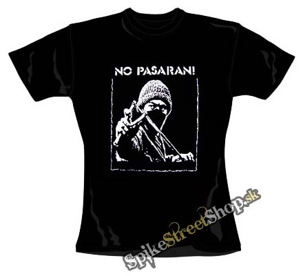 NO PASARAN - čierne dievčenské tričko