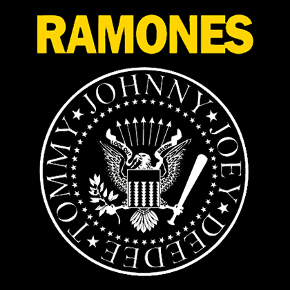 Fotonášivka RAMONES - Yellow Logo White Symbol
