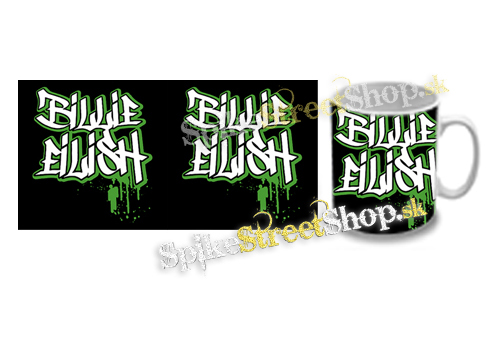 Hrnček BILLIE EILISH - Painted Graffiti Logo