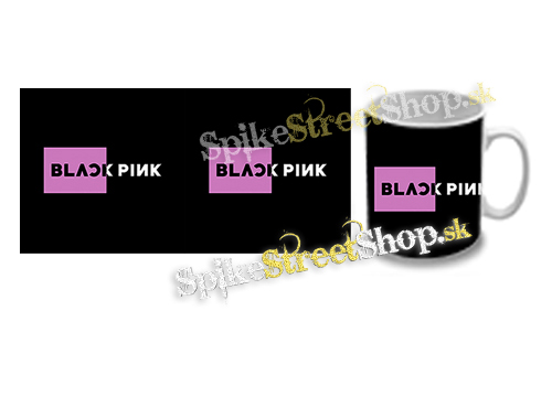 Hrnček BLACKPINK - Pink Square Crest B&W