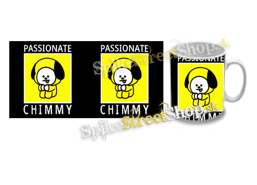Hrnček BT21 - Passionate Chimmy NA ČIERNE