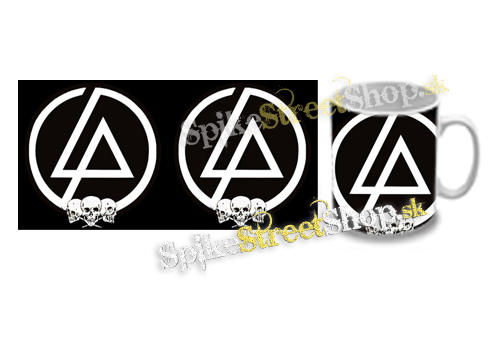 Hrnček LINKIN PARK - Brown Logo And Skulls