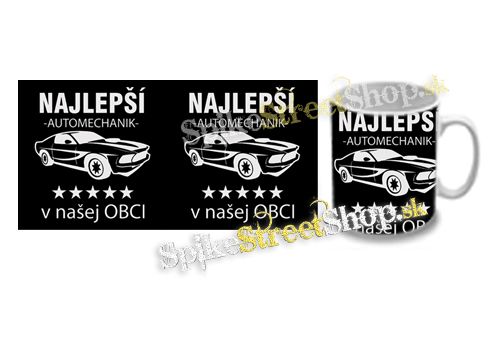 Hrnček NAJLEPŠÍ AUTOMECHANIK v našej OBCI
