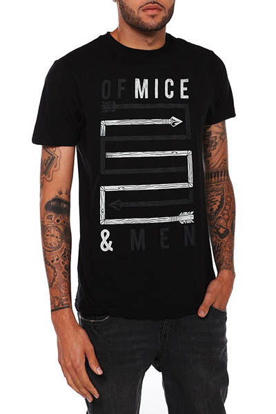 OF MICE & MEN - Arrows - čierne pánske tričko