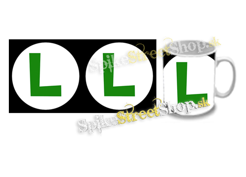 Hrnček SUPER MARIO - Green Luigi Logo