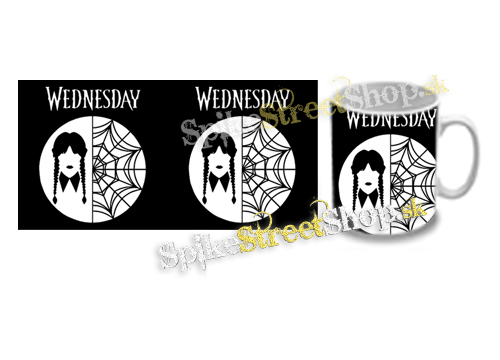 Hrnček WEDNESDAY - Addams Braids & Spiderweb Motive