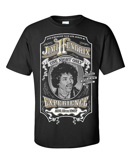 JIMI HENDRIX - Concert - čierne pánske tričko