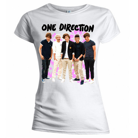 ONE DIRECTION - Flowers - biele dámske tričko