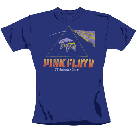 PINK FLOYD - Animals Tour Flyin - modré dámske tričko