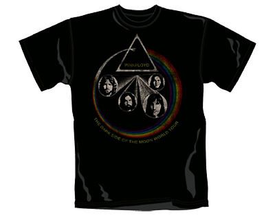 PINK FLOYD - Rainbow Faces - čierne pánske tričko