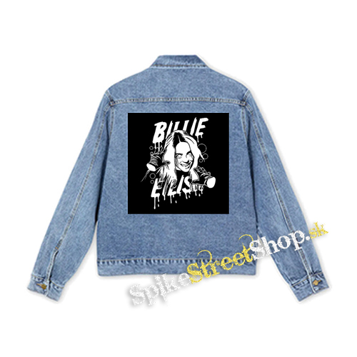 BILLIE EILISH - Logo Portrait - štvorcová chrbtová nášivka