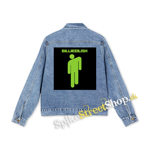 BILLIE EILISH - Stickman Logo Green - štvorcová chrbtová nášivka