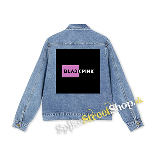 BLACKPINK - Pink Square Crest B&W - štvorcová chrbtová nášivka