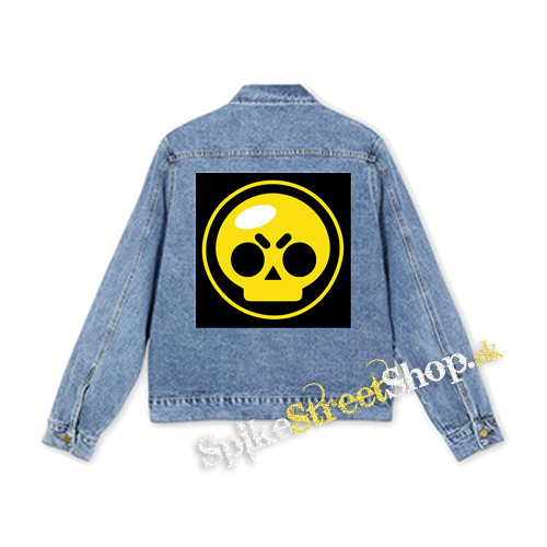 BRAWL STARS - Yellow Skull - štvorcová chrbtová nášivka