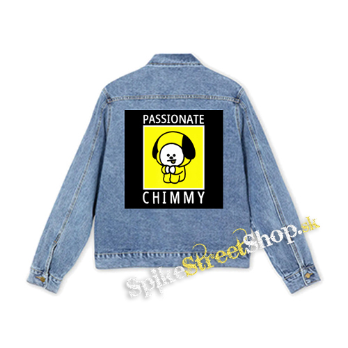 BT21 - Passionate Chimmy NA ČIERNE - štvorcová chrbtová nášivka