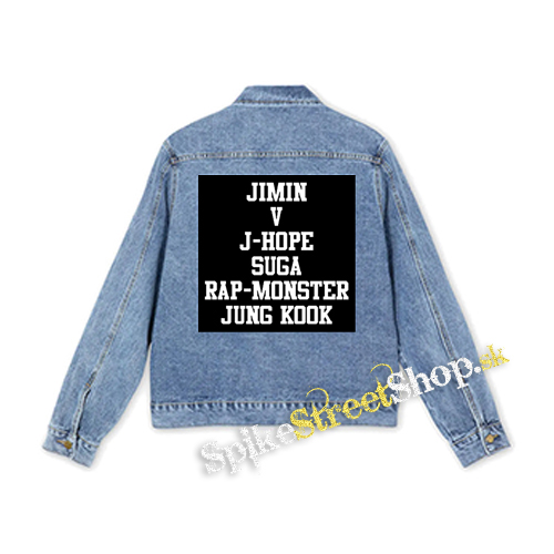 BTS - Names - štvorcová chrbtová nášivka