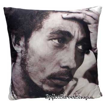 BOB MARLEY - Black/white photo - vankúš  Výpredaj!!!!
