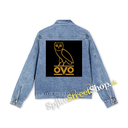 DRAKE - Gold OVO Logo - štvorcová chrbtová nášivka
