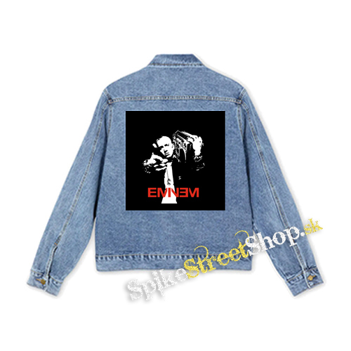 EMINEM - Logo & Portrait na ČIERNE - štvorcová chrbtová nášivka