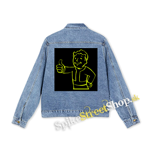 FALLOUT - Vault Boy Green Neon - štvorcová chrbtová nášivka