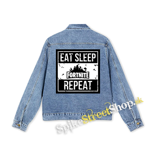 FORTNITE - Eat, Sleep, Repeat - štvorcová chrbtová nášivka