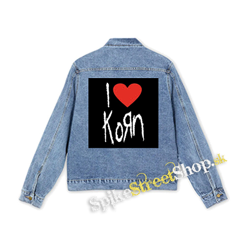 I LOVE KORN - štvorcová chrbtová nášivka