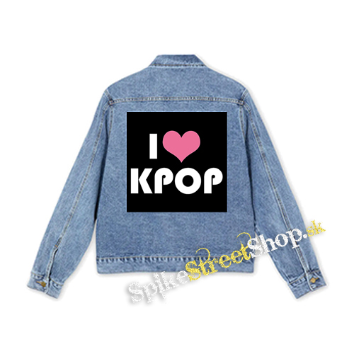 I LOVE K-POP - štvorcová chrbtová nášivka