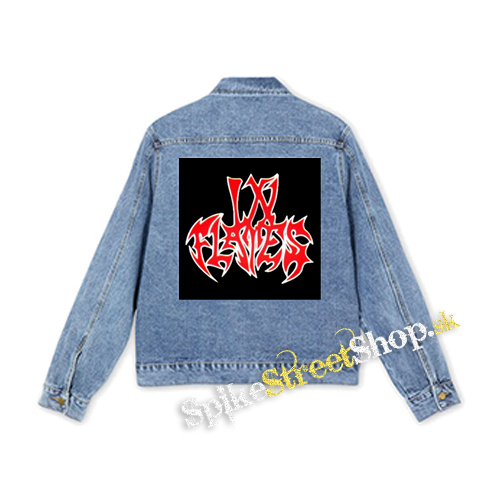 IN FLAMES - Logo Old School - štvorcová chrbtová nášivka