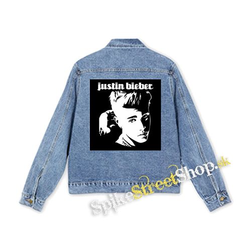 JUSTIN BIEBER - Logo & Portrait Motive 1 - štvorcová chrbtová nášivka