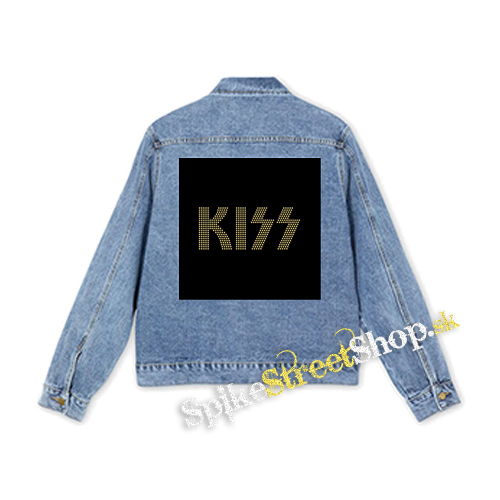 KISS - Gold Logo - štvorcová chrbtová nášivka